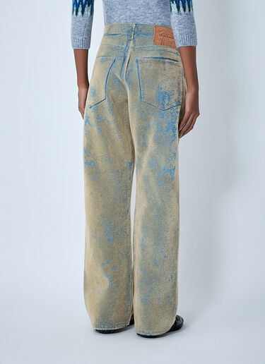 Acne Studios Flocked Denim Jeans Blue acn0262035
