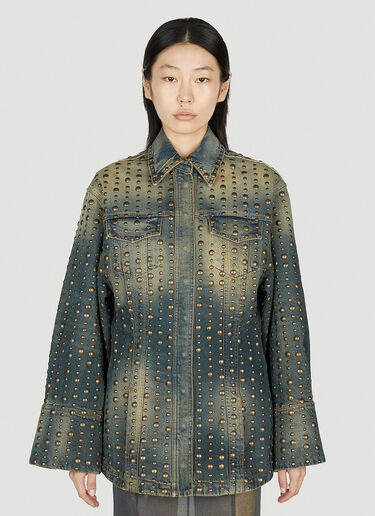 Blumarine Studded Denim Jacket Blue blm0252034