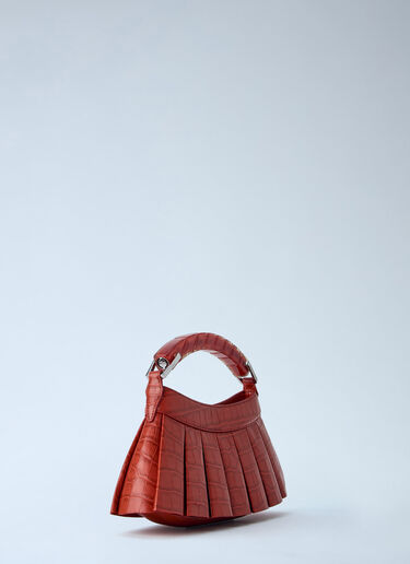 Lacoste Runway H Lenglen Crocodile Effect Leather Bag Red lac0364005