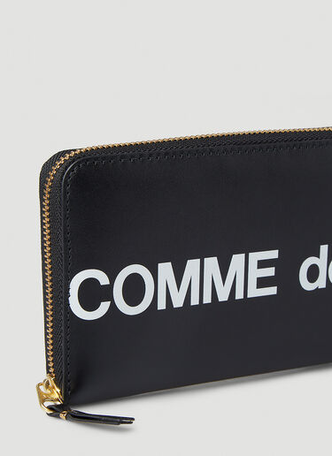 Comme Des Garcons Wallet Huge Logo Print Wallet Black cdw0346023