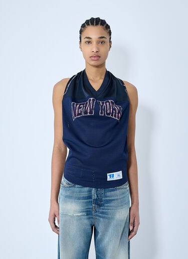 Jersey Halter Neck Top Alexander Wang Jersey Halter Neck Top Navy awg0260002