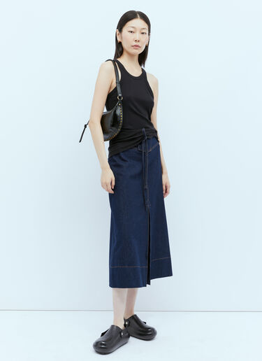 Oskan Moon Leather Shoulder Bag Isabel Marant Oskan Moon Leather Shoulder Bag Black ibm0253038