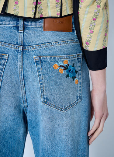Chloé Straight Jeans In Denim Blue chl0266019