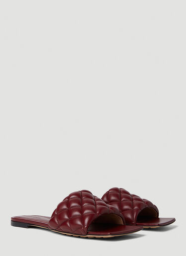 Bottega Veneta Padded Flat Sandals Burgundy bov0251066