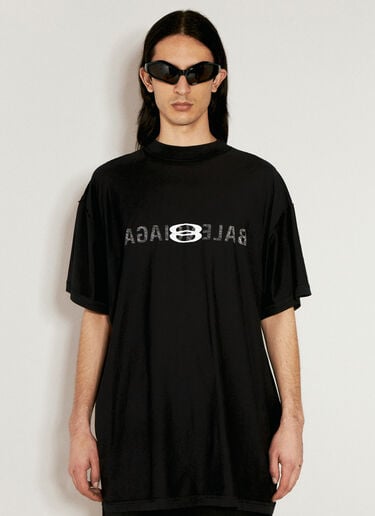 Balenciaga インサイドアウト ショートスリーブTシャツ  ブラック bal0156007