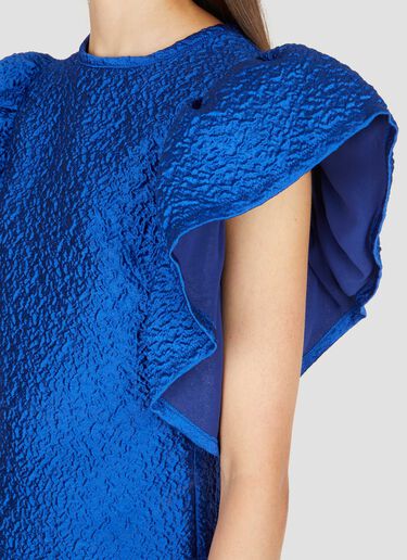Koché Ruffle Sleeve Top Blue kce0249019