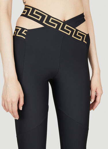 Versace Greca Crossover Leggings Black ver0251026