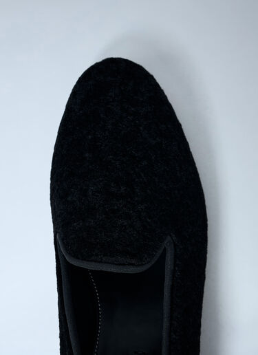 Shearling-Lined Suede Loafers TOTEME Shearling-Lined Suede Loafers Black tot0263056