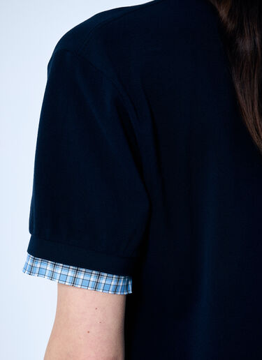 Miu Miu Polo Shirt With Contrast Trims Blue miu0360006
