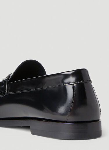 Burberry Logo Plaque Loafers Black bur0252025