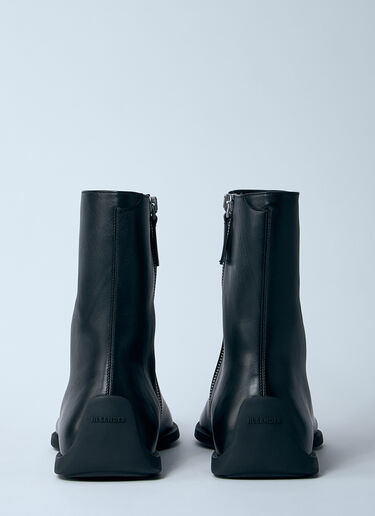 Jil Sander 皮革拉链及踝靴 黑色 jil0159010