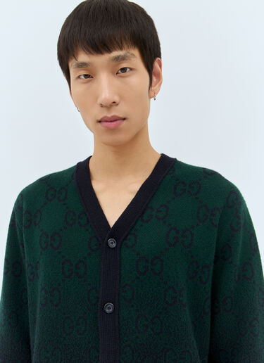 Gucci GG Degradé Wool Jacquard Cardigan Green guc0157024