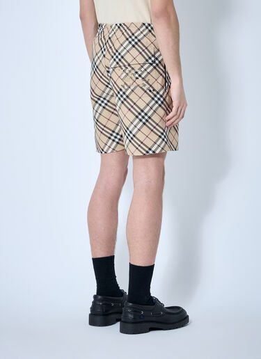 Burberry Check Elasticated Shorts Beige bur0159014