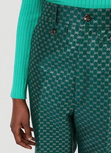 Gucci GG 金银丝长裤 绿 guc0245062