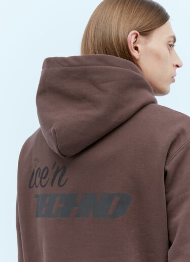 ICE & TECHNO Ice'N Logo Print Hooded Sweatshirt Brown int0154004