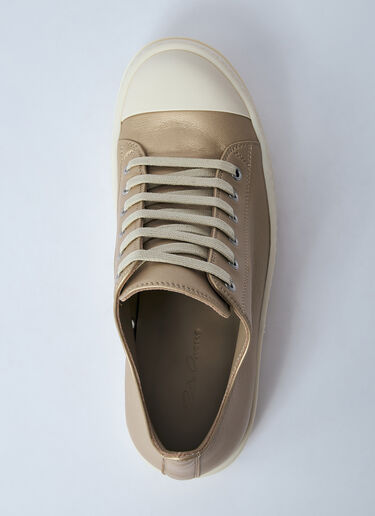 Rick Owens Low-Top Leather Sneakers Gold ric0260013