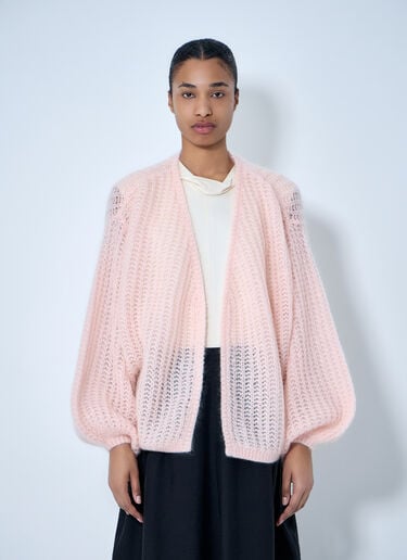 TOTEME Open Knit Cardigan Pink tot0264009