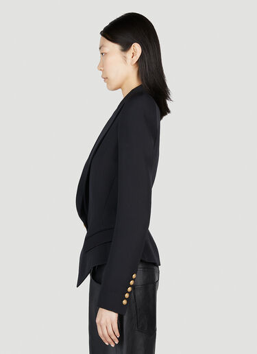 Balmain Padded Shoulder Blazer Black bln0252030