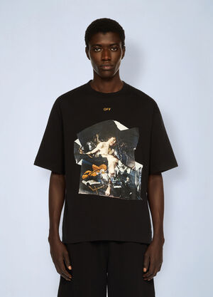 Off-White Cupid Paper Skate Logo T-Shirt Black ofw0162057