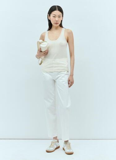 Jil Sander 徽标贴饰牛仔裤 乳白色 jil0255024