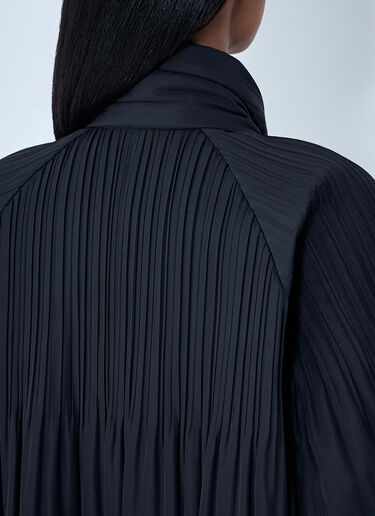 Pleats Please Issey Miyake Pleated High-Neck Coat Black plp0263001