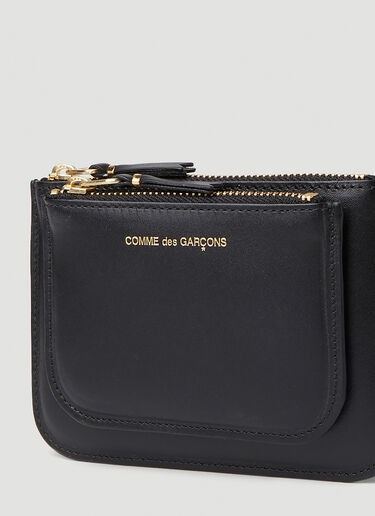 Comme des Garçons Wallet 烫金徽标小号口袋钱包 黑色 cdw0351005