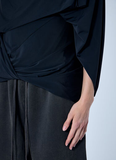 Entire Studios Lycra Side Drape Top Black ent0266030