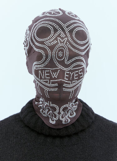 Walter Van Beirendonck 라인스톤 메시 마스크 그레이 wlt0154039