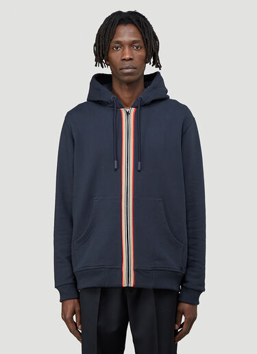 Burberry Lexington Zipped Hooded Sweatshirt Blue bur0143017