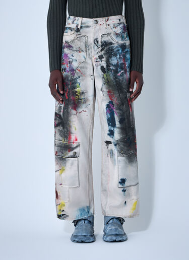 印花牛仔裤  Acne Studios 印花牛仔裤  白色 acn0162008