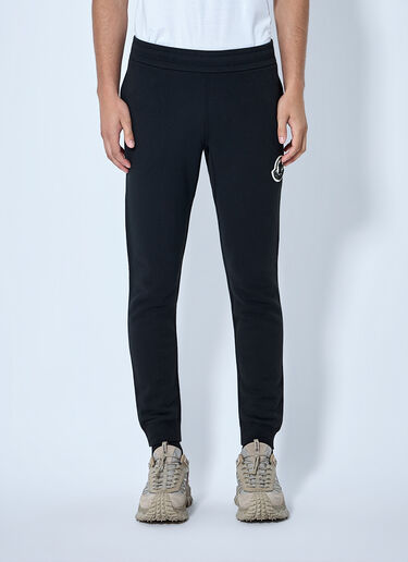 LN-CC® - Moncler: Logo Patch Joggers - Black Moncler Logo Patch Joggers Black mon0165024