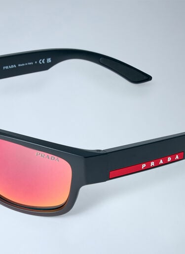 LN-CC® - Prada Linea Rossa: PS C04S Mirrored Sunglasses - Black Prada Linea Rossa PS C04S Mirrored Sunglasses Black lpl0366001