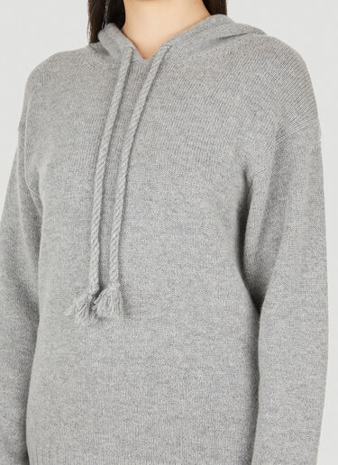 Max Mara Rienza Hooded Knit Sweater Grey max0250026