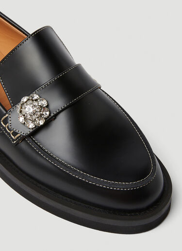 GANNI Leather Loafers Black gan0250066