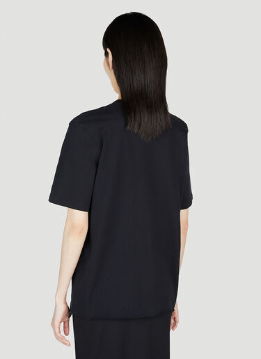 Tonal Logo T-shirt Saint Laurent Tonal Logo T-shirt Black sla0253014