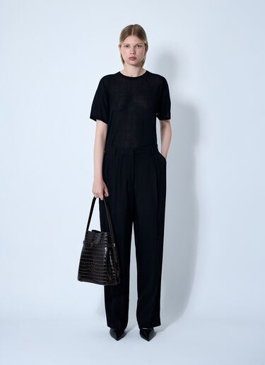 TOTEME Double-Pleat Fluid Pants Black tot0261039