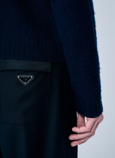 Prada Wool Cardigan Navy pra0159032