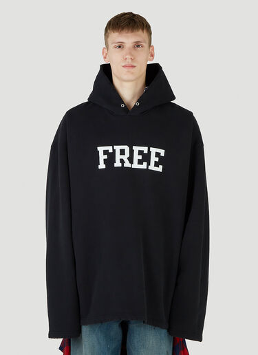 Balenciaga Free Hooded Sweatshirt Black bal0345008