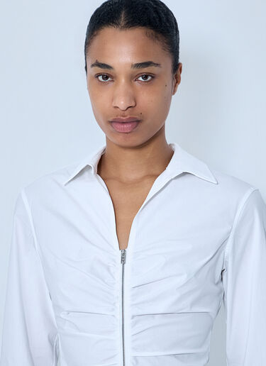 Alexander Wang Gathered Bust Shirt White awg0264008