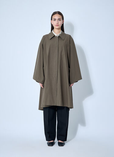The Row Leins Coat Khaki row0260012