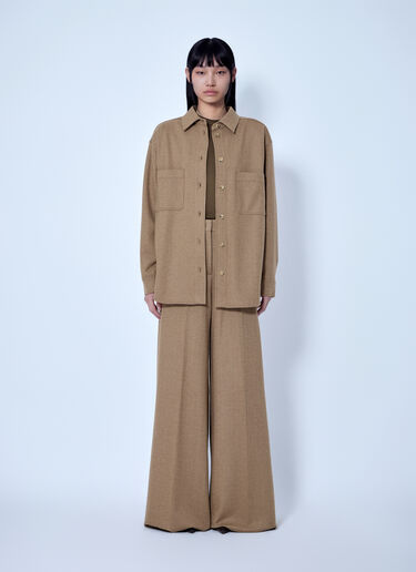 LN-CC® - Max Mara: Herringbone Wide-Leg Trousers - Camel Max Mara Herringbone Wide-Leg Trousers Camel max0266058