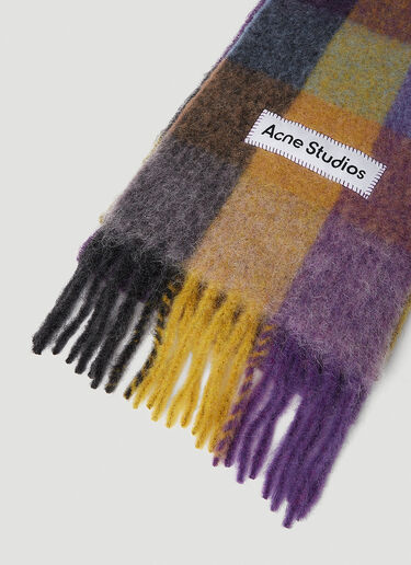Acne Studios 체크 로고 패치 스카프 멀티컬러 acn0252074