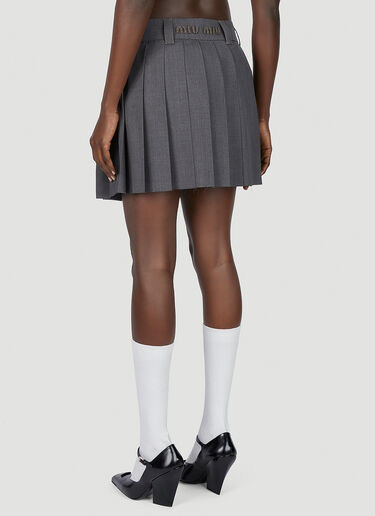 Miu Miu Supreme Pleated Skirt Grey miu0252010