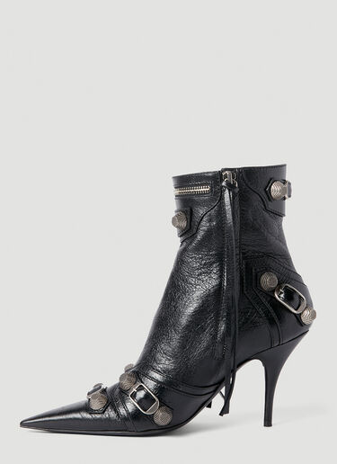 Balenciaga Cagole Heeled Boots Black bal0253080