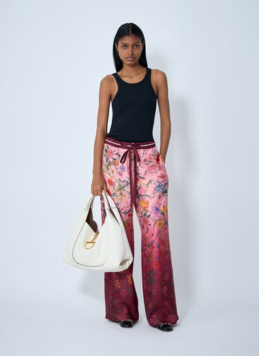 Gucci Printed Silk Pants Pink guc0261116