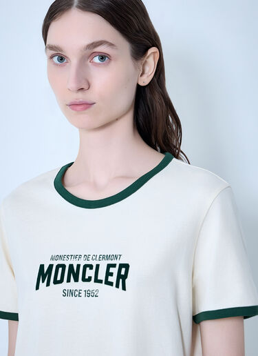 Moncler Logo Print Cotton T-Shirt White mon0264025