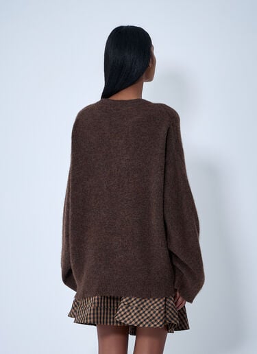 GANNI Brushed Knit Sweater Brown gan0263001