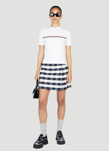 Thom Browne Gingham Check Mini Skirt Blue thb0252008
