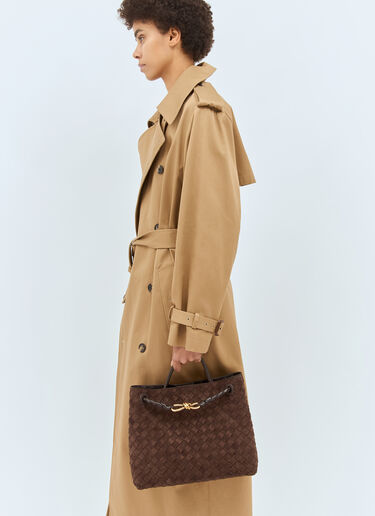Bottega Veneta Medium Andiamo Suede Handbag Brown bov0258023