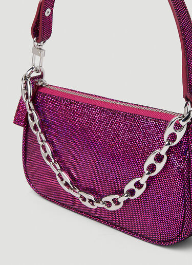 BY FAR Mini Rachel Disco Dot Shoulder Bag Purple byf0251017